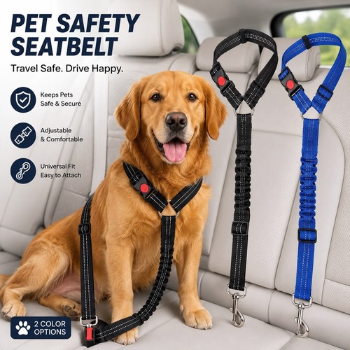 Adjustable dog car seat - car, belt