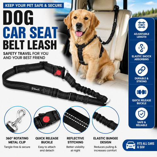 Pack adjustable dog car seat - 2-pack,