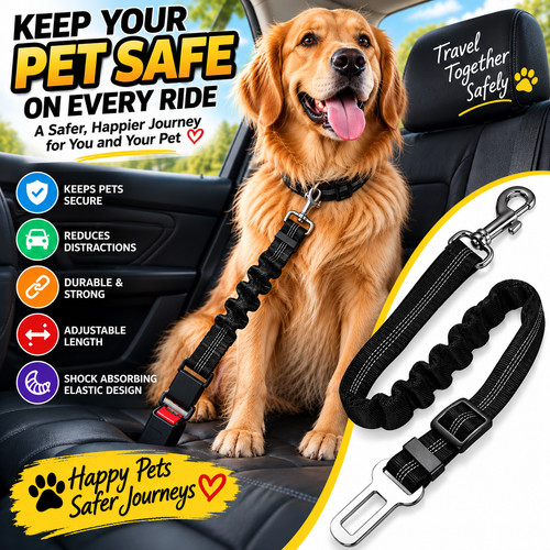 Dog car seat belt lead - belt, harness